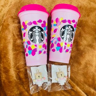 スターバックス(Starbucks)のスタバ　桜　リユーザブルカップ＋キャプ 2個セット 2024(タンブラー)