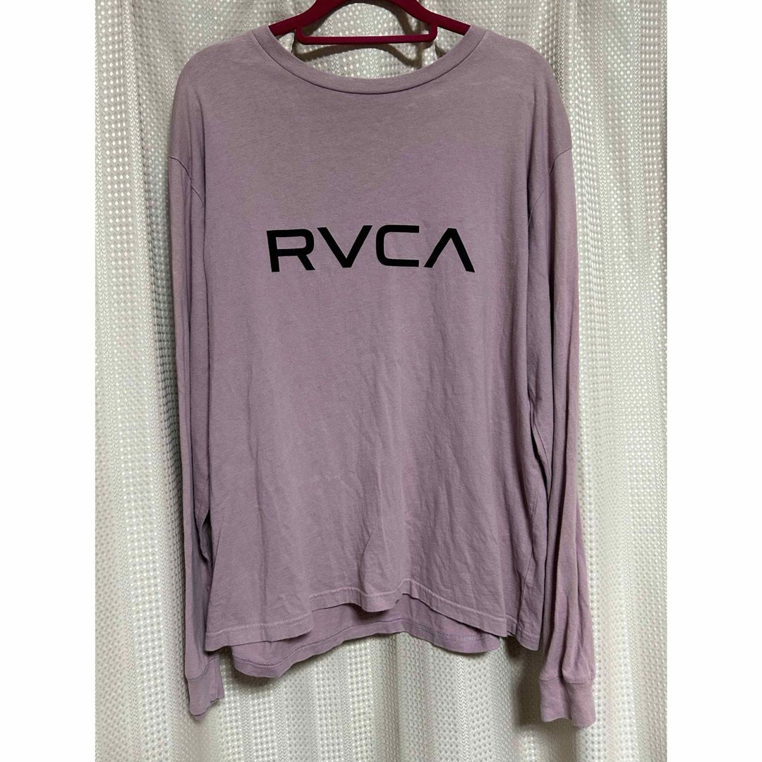 RVCA(ルーカ)のRVCA ルーカ ロンＴ　ピンク　メンズ L 長袖Tシャツ ロゴ メンズのトップス(Tシャツ/カットソー(七分/長袖))の商品写真