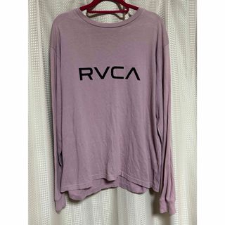 ルーカ(RVCA)のRVCA ルーカ ロンＴ　ピンク　メンズ L 長袖Tシャツ ロゴ(Tシャツ/カットソー(七分/長袖))