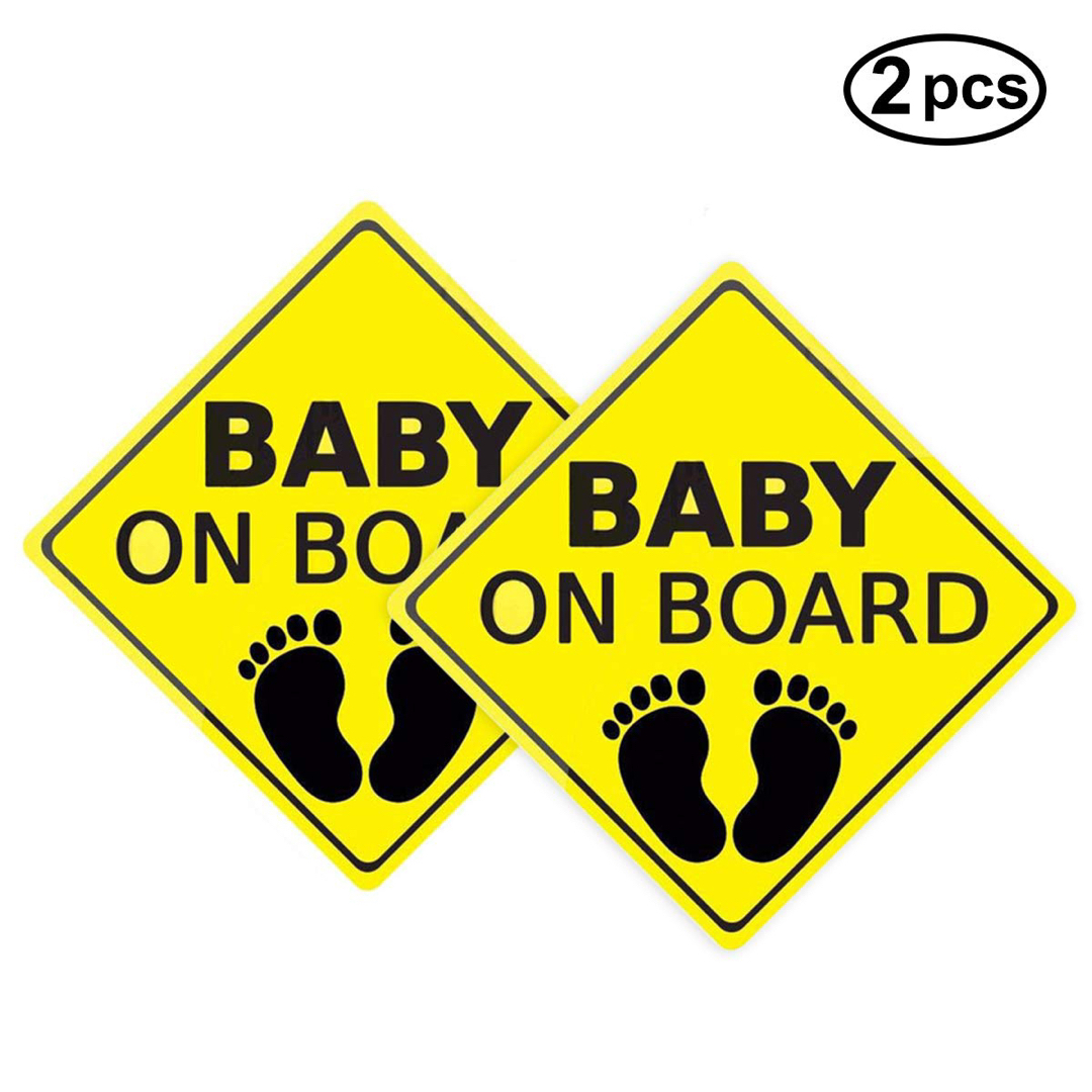 ステッカー ”Baby On Board”ステッカー 警告 安全標識　2枚 自動車/バイクのバイク(ステッカー)の商品写真