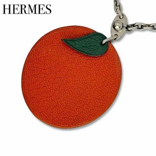 エルメス(Hermes)のエルメス フルーツポルトクレ オレンジ  キーホルダー バッグチャーム チェーン(キーホルダー)