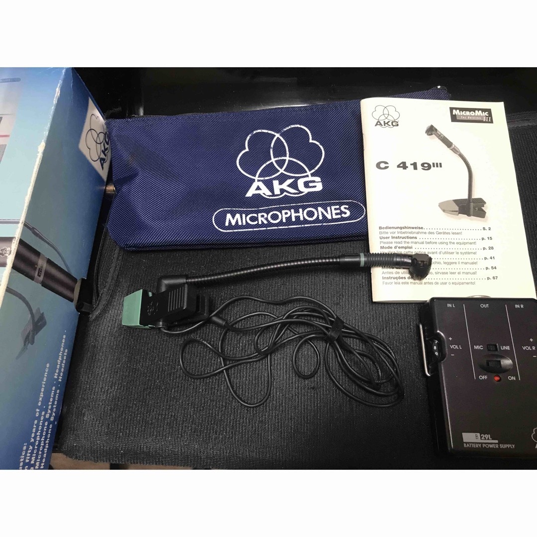 AKG(アーカーゲー)のAKG C419L + B29L  管楽器用　コンデンサーマイクセット 楽器のレコーディング/PA機器(マイク)の商品写真