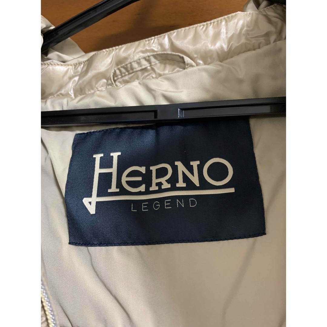 HERNO(ヘルノ)の新品　ヘルノ　切り替え　ダウン　40 ベージュ　herno レディースのジャケット/アウター(ダウンジャケット)の商品写真