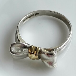ティファニー(Tiffany & Co.)のティファニー リボン リング 指輪 silver925 750 18K(リング(指輪))