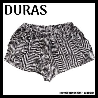 デュラス(DURAS)のDURAS ツイード ショートパンツ ボトムス Black White(ショートパンツ)