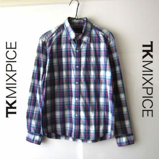 ザショップティーケー(THE SHOP TK)の美品　TK MIXPICE／ザショップティーケー★　チェック柄　長袖シャツ(シャツ)