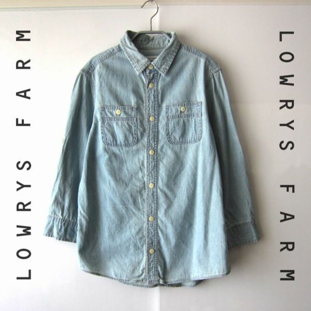 LOWRYS FARM(ローリーズファーム)の美品　LOWRYS FARM／ローリーズファーム★　ダンガリーシャツ　L レディースのトップス(シャツ/ブラウス(長袖/七分))の商品写真