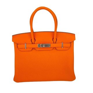 エルメス(Hermes)の新品未使用 Hermes エルメス Birkin30 バーキン30 Orangeminium オレンジミニウム Togo トゴ PHW シルバー金具 B刻印 ハンドバッグ(ショルダーバッグ)