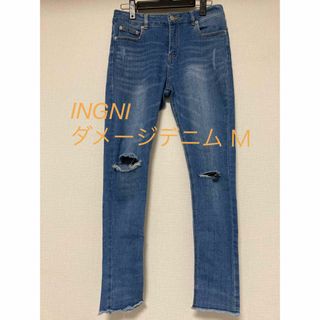 イング(INGNI)のINGNI ダメージ加工付きストレッチジーンズ M(デニム/ジーンズ)