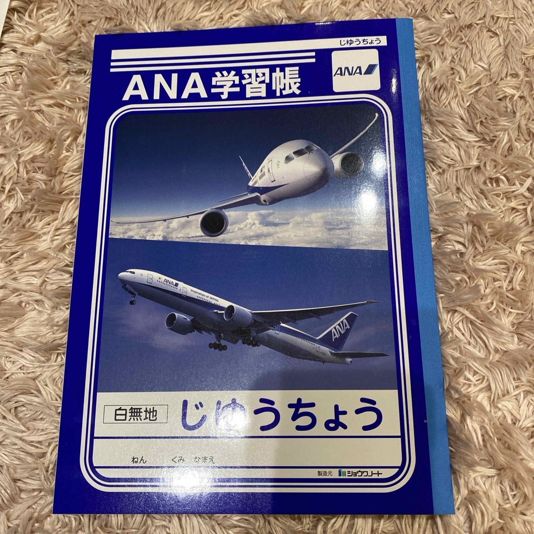 ANA(全日本空輸)(エーエヌエー(ゼンニッポンクウユ))のANA学習帳　じゆうちょう インテリア/住まい/日用品の文房具(ノート/メモ帳/ふせん)の商品写真