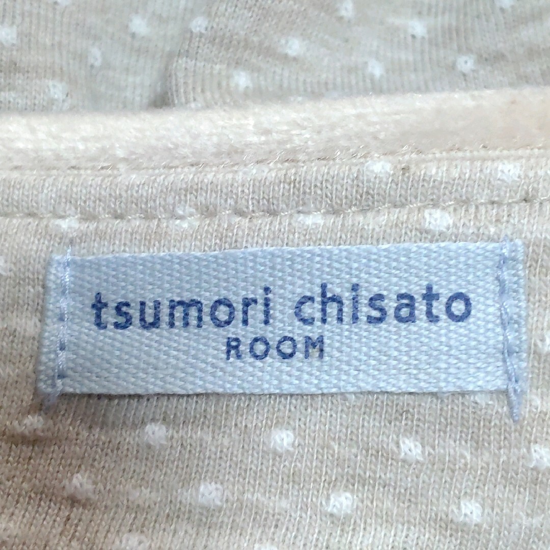 TSUMORI CHISATO(ツモリチサト)の未使用タグ付き　ツモリチサト　ドット柄　リラックスワンピース　ライトベージュ レディースのワンピース(ひざ丈ワンピース)の商品写真