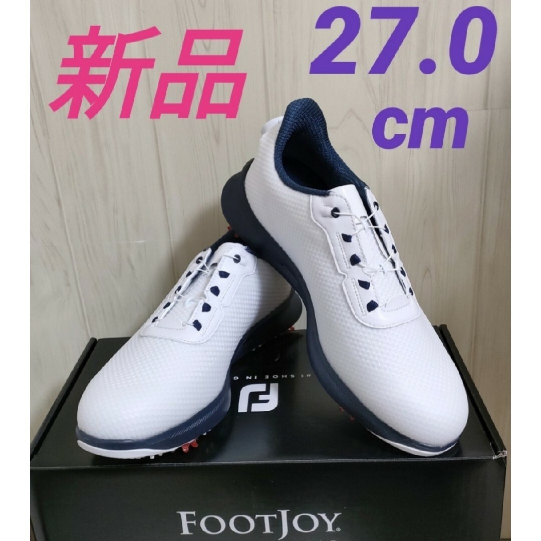 FootJoy(フットジョイ)の【新品】フットジョイ　FootJoy ATAK BOA 27cm ホワイト スポーツ/アウトドアのゴルフ(シューズ)の商品写真