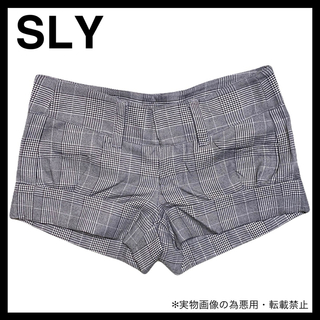 SLY - SLY グレンチェック柄 ショートパンツ ボトムス Grey Black