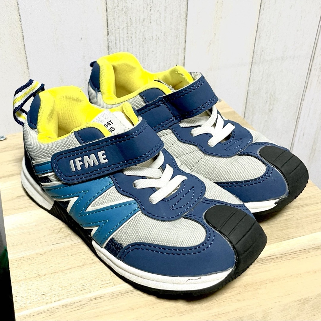 【17.0cm】　イフミー　IFME 子供　キッズシューズ　青　靴　ブルー　紺色 キッズ/ベビー/マタニティのキッズ靴/シューズ(15cm~)(スニーカー)の商品写真