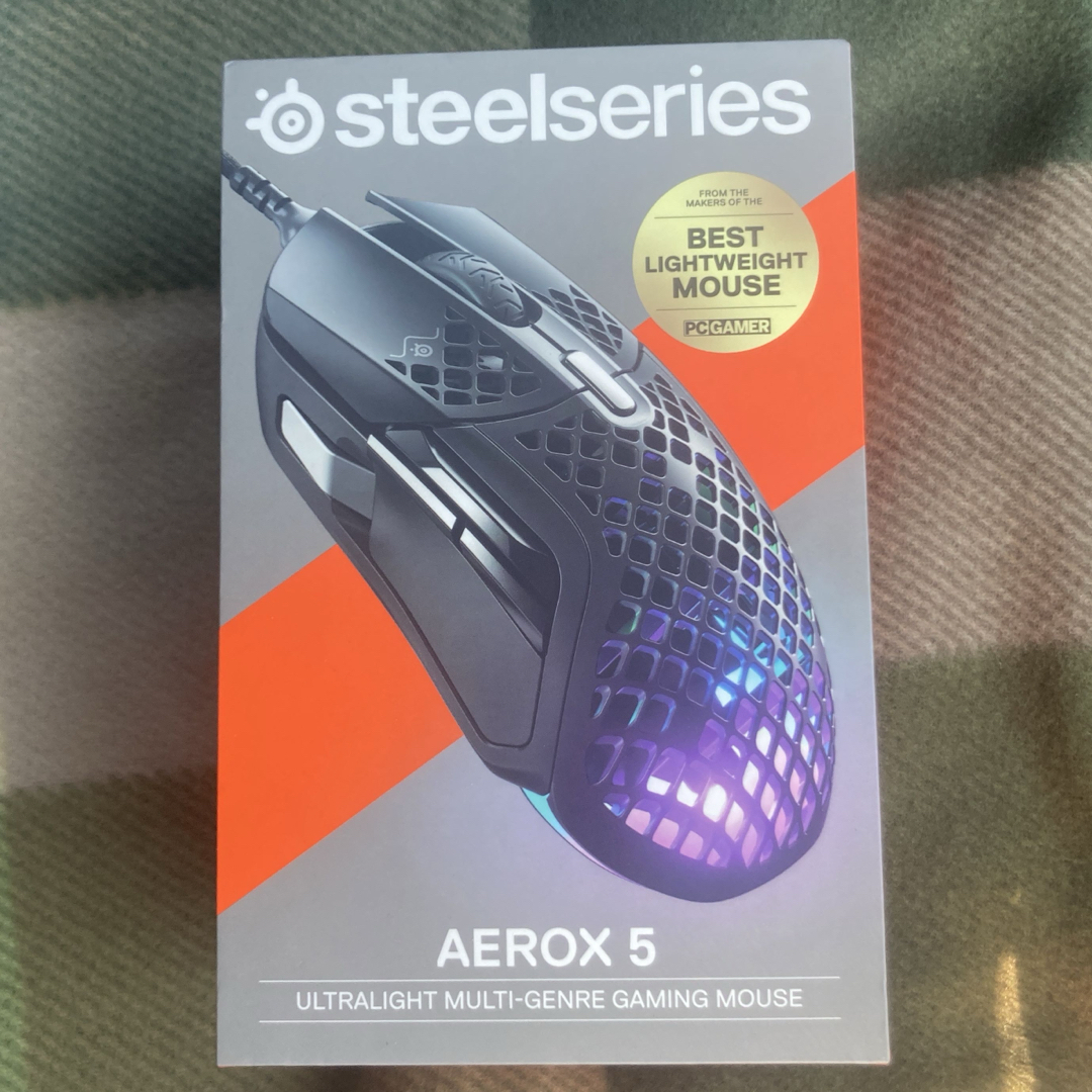 SteelSeries(スティールシリーズ)のSTEELSERIES 有線マウス AEROX 5 BLACK スマホ/家電/カメラのPC/タブレット(PC周辺機器)の商品写真