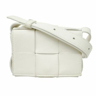 Bottega Veneta - BOTTEGA VENETA ボッテガ ヴェネタ キャンディー カセット ミニ イントレチャート ショルダーバッグ 666688 レザー ホワイト レディース メンズ