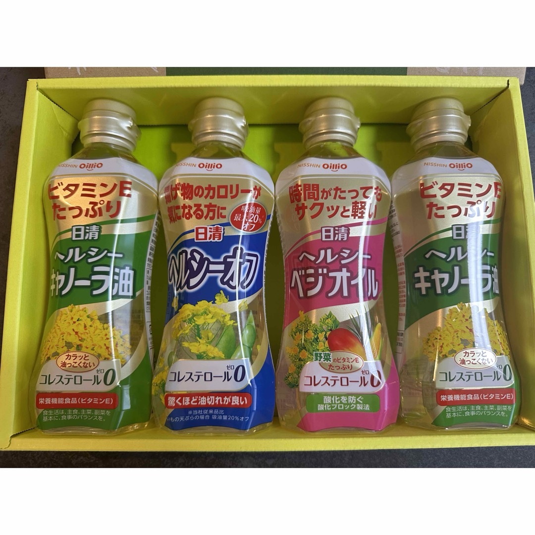 日清食品(ニッシンショクヒン)の日清オイリオ　オイルギフト4本セット 食品/飲料/酒の食品(調味料)の商品写真