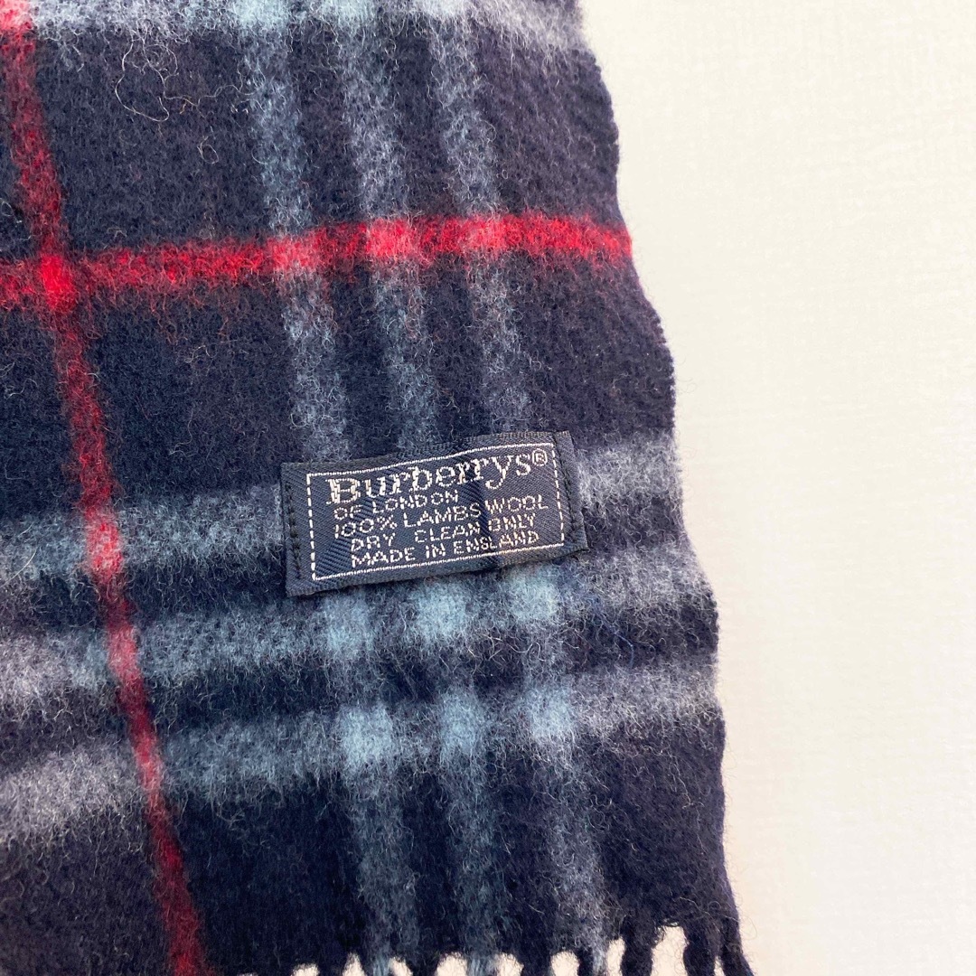 BURBERRY(バーバリー)のBurberrys バーバリーズ　マフラー　ストール　ノバチェック　ウール　濃紺 レディースのファッション小物(マフラー/ショール)の商品写真