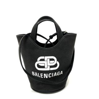 バレンシアガ(Balenciaga)のバレンシアガ BALENCIAGA ウェーブXS 619979 2WAY バッグ ハンドバッグ キャンバス ブラック(ハンドバッグ)