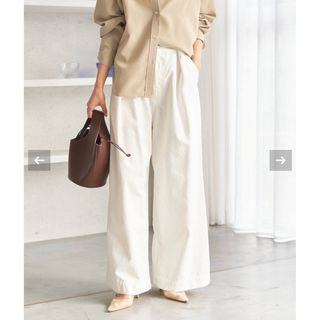 プラージュ(Plage)のタグ付き新品　Plage Chino tuck パンツ(カジュアルパンツ)