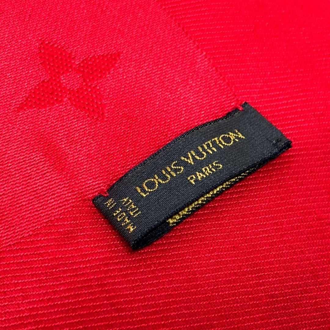LOUIS VUITTON(ルイヴィトン)のルイヴィトン LOUIS VUITTON ショール・モノグラム M72237 スカーフ 大判ショール ストール シルク レッド レディースのファッション小物(ストール/パシュミナ)の商品写真
