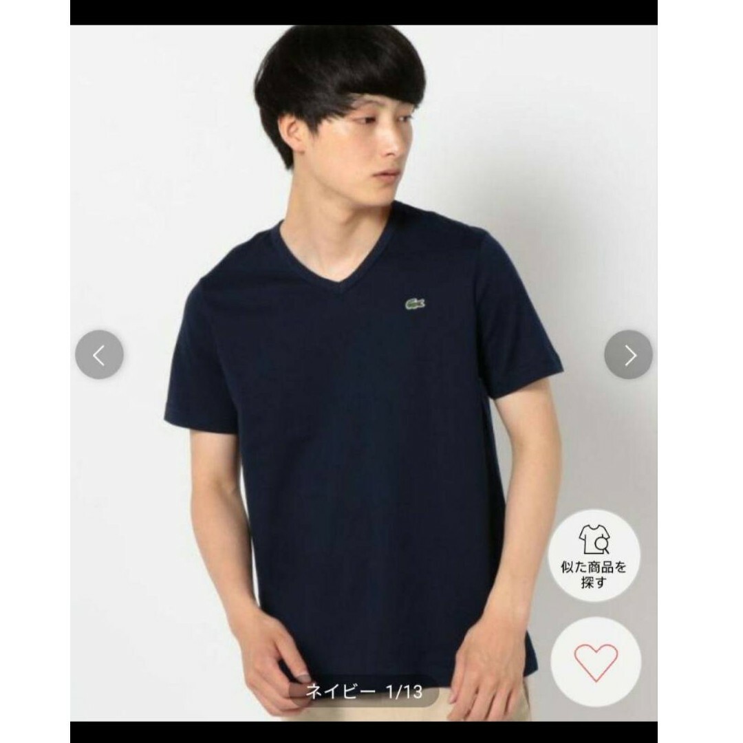 LACOSTE(ラコステ)の【A177】LACOSTE  VネックTシャツ レディースのトップス(Tシャツ(半袖/袖なし))の商品写真