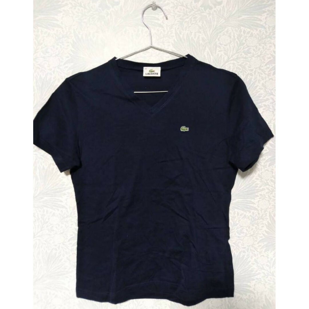 LACOSTE(ラコステ)の【A177】LACOSTE  VネックTシャツ レディースのトップス(Tシャツ(半袖/袖なし))の商品写真