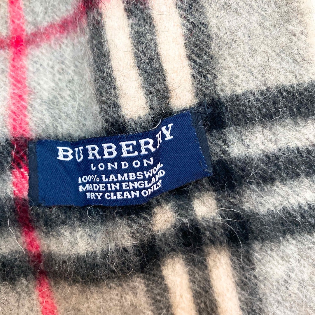 BURBERRY(バーバリー)のBurberry バーバリー　マフラー　ストール　ノバチェック　ウール　グレー レディースのファッション小物(マフラー/ショール)の商品写真