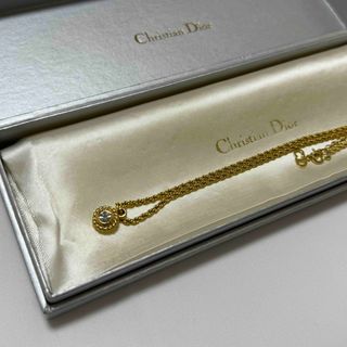 クリスチャンディオール(Christian Dior)の美品 ディオール ラインストーン ネックレス メッキ レディース Dior (ネックレス)