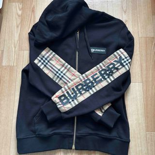 バーバリー(BURBERRY)のBURBERRY バーバリー ジップアップ パーカー ロゴ プリント(パーカー)