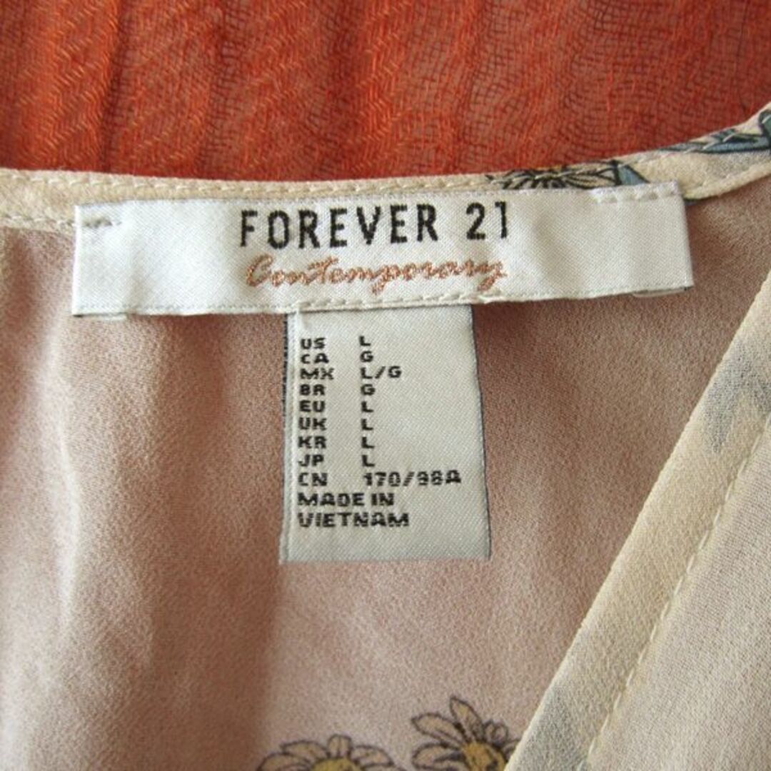 FOREVER 21(フォーエバートゥエンティーワン)の美品　FOREVER 21／フォーエバー21★　花柄　薄手ブラウス レディースのトップス(シャツ/ブラウス(長袖/七分))の商品写真