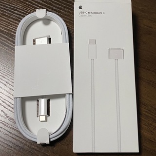 マック(Mac (Apple))の【純正】Apple充電器 USB-C to Magsafe 3(その他)