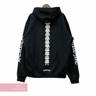 Chrome Hearts - CHROME HEARTS Tire Track Hoodie クロムハーツ タイヤトラックフーディ プルオーバーパーカー トリプルクロスプリント ブラック サイズM【240322】【中古-B】【me04】