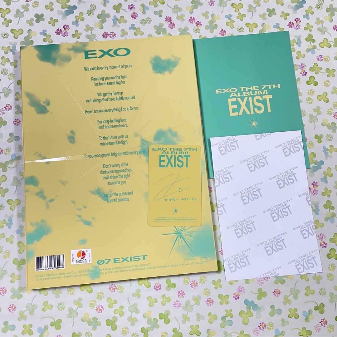 EXO(エクソ)のEXO EXIST アルバム　CD シウミン　セフン　カイ　トレカ　ポストカード エンタメ/ホビーのCD(K-POP/アジア)の商品写真