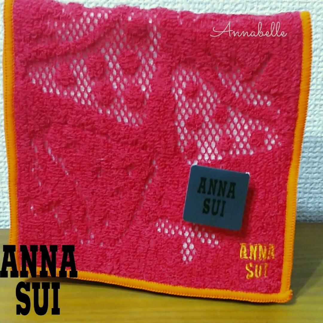 ANNA SUI(アナスイ)の新品 ANNA SUI ポケットハンカチ アナスイ ハンカチ イチゴ 蝶 レディースのファッション小物(ハンカチ)の商品写真