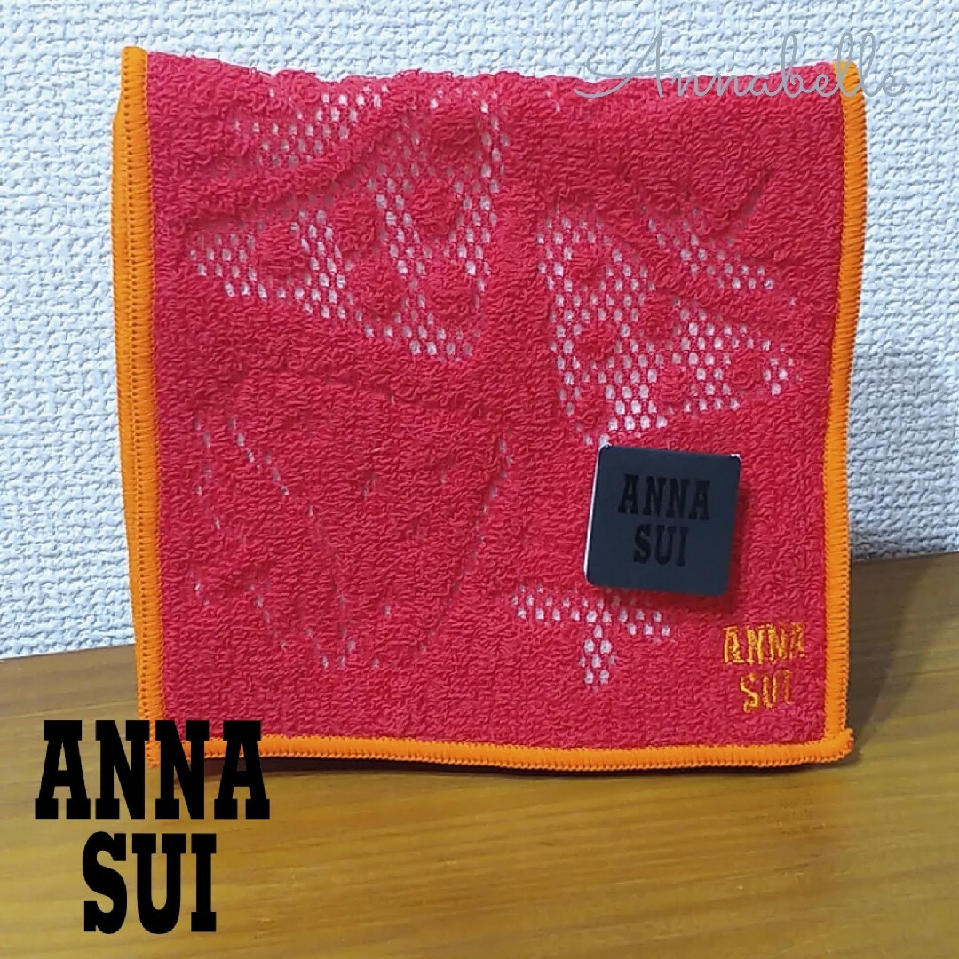 ANNA SUI(アナスイ)の新品 ANNA SUI ポケットハンカチ アナスイ ハンカチ イチゴ 蝶 レディースのファッション小物(ハンカチ)の商品写真