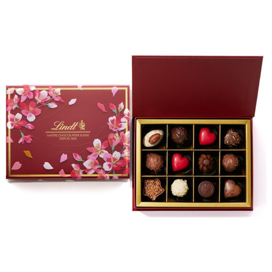 Lindt(リンツ)のリンツ メートル・ショコラティエ セレクション スプリング 12個入 食品/飲料/酒の食品(菓子/デザート)の商品写真