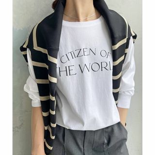 新品タグ付 Spick and Span シルケット天竺ロゴロンTEE