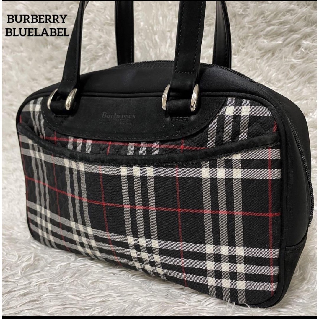 Burberry ハンドバッグ ミニボストンバッグ ノバチェック 黒 大特価 Burberry ハンドバッグ ミニボストンバッグ ノバチェック 黒 大特価