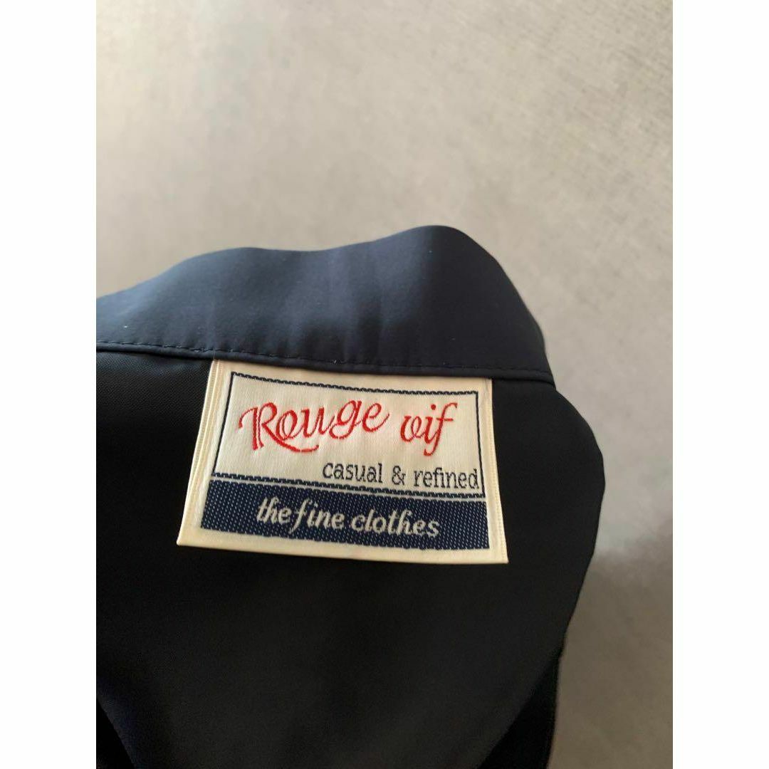 Rouge vif(ルージュヴィフ)の【新品未使用】Rouge vif ネイビーフレアスカート ミモレ丈 アバハウス レディースのスカート(ロングスカート)の商品写真