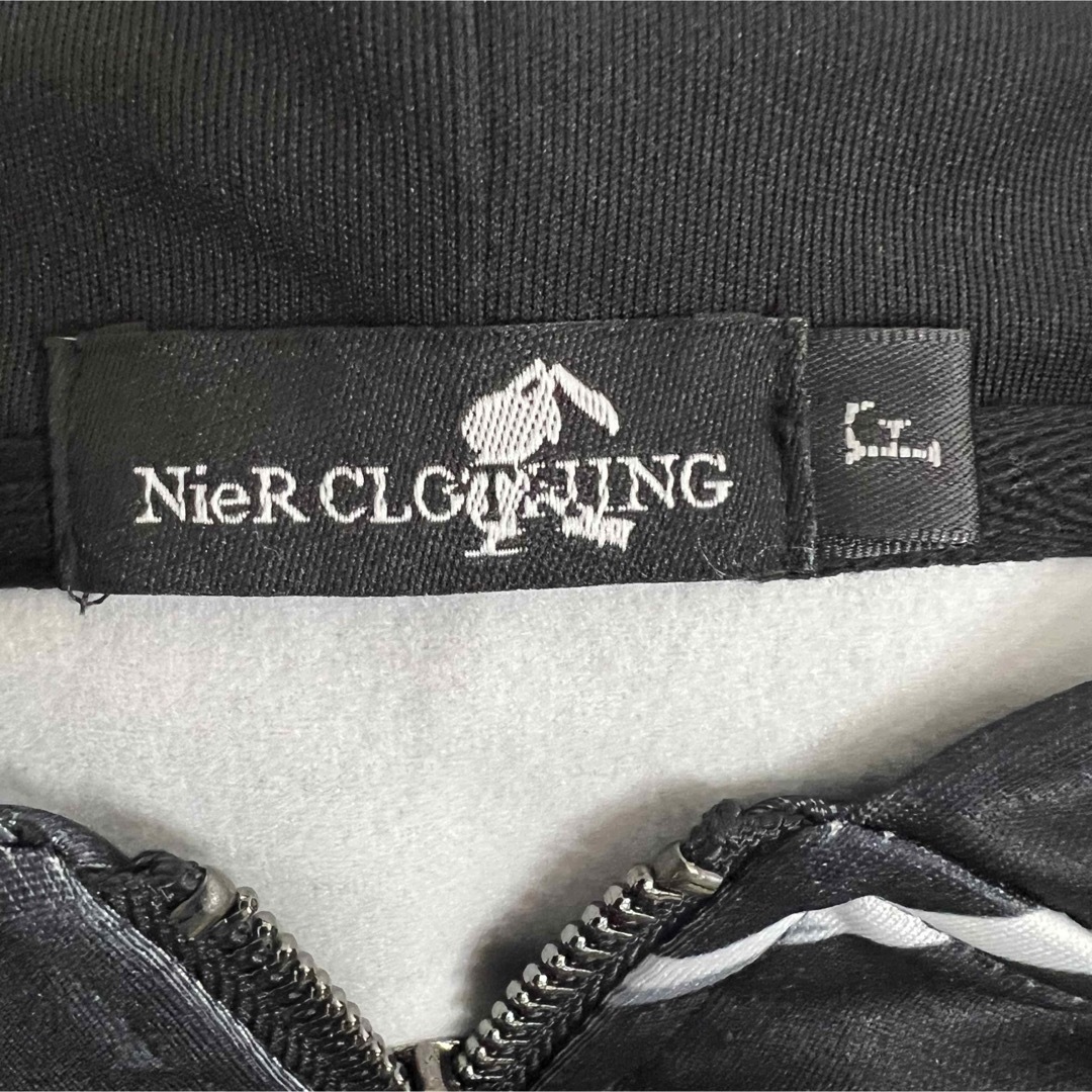 NieR Clothing(ニーアクロージング)の美品✨ ニーアクロージング ロングパーカー チェックロゴ 総柄 レディースのトップス(パーカー)の商品写真