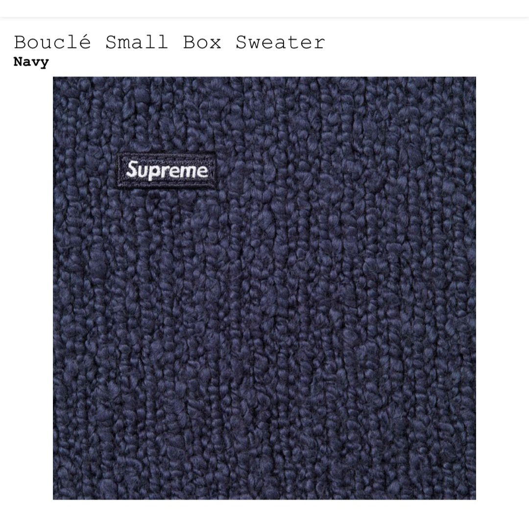 Supreme(シュプリーム)のSupreme Boucle Small Box Sweater Navy S メンズのトップス(ニット/セーター)の商品写真