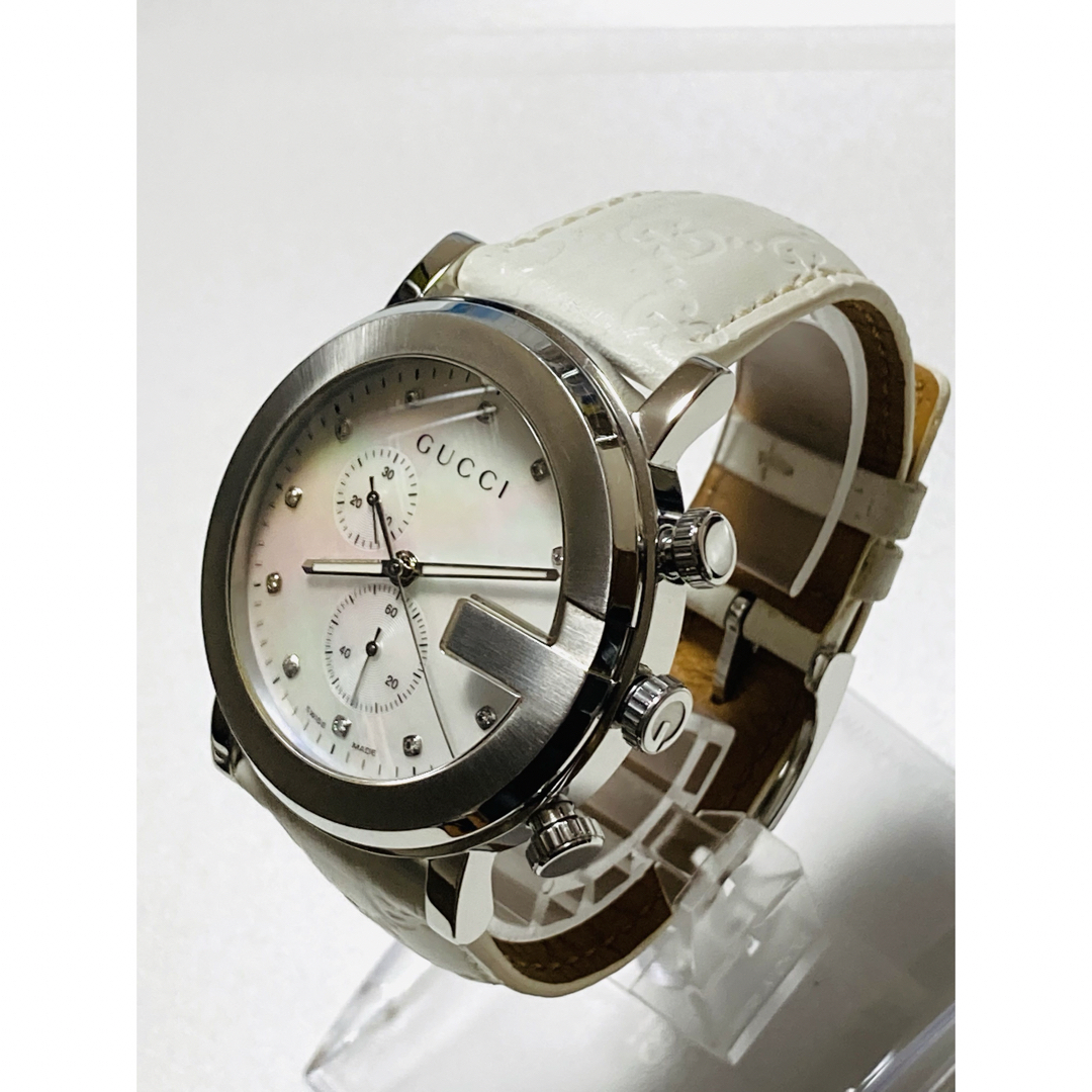 Gucci(グッチ)の超美品！　GUCCI グッチ　クロノグラフ　ダイヤシェル　メンズ腕時計 メンズの時計(腕時計(アナログ))の商品写真