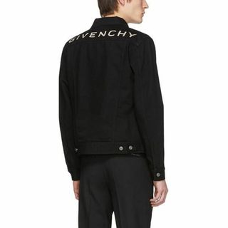 [良品] GIVENCHY ジバンシー / ブラックデニムジャケット ロゴ L