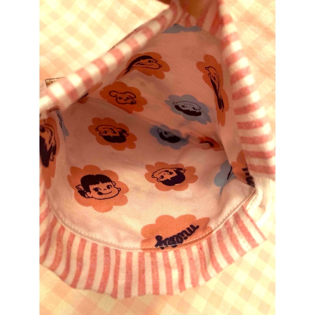 ペコちゃんパラソルチョコ柄☆ハンドメイド☆巾着☆ピンク ハンドメイドのファッション小物(その他)の商品写真