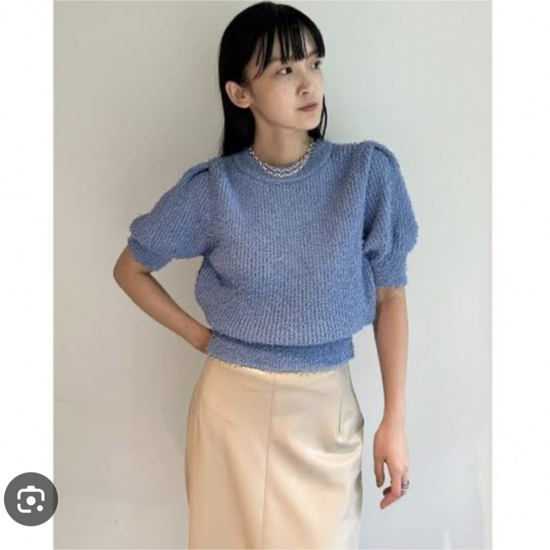 emmi atelier(エミアトリエ)のニット 「emmi atelier」半袖チャンキーニット 新品未使用 レディースのトップス(ニット/セーター)の商品写真