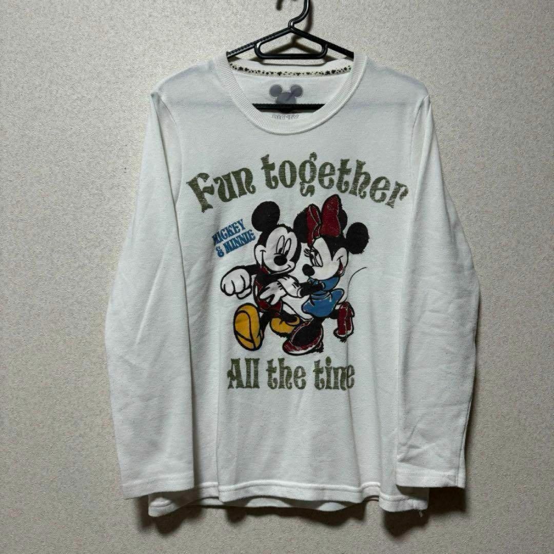 Disney(ディズニー)の【希少】Disney プリントTシャツ カットソー 薄手トレーナー ミッキー レディースのトップス(Tシャツ(長袖/七分))の商品写真