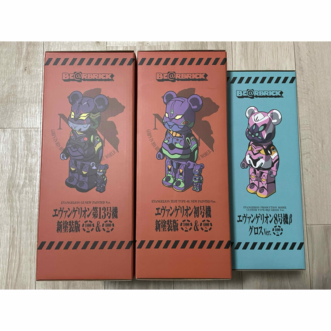 BE@RBRICK(ベアブリック)のベアブリック エヴァンゲリオン EVANGELION 初号機 13号機 8号機 ハンドメイドのおもちゃ(フィギュア)の商品写真