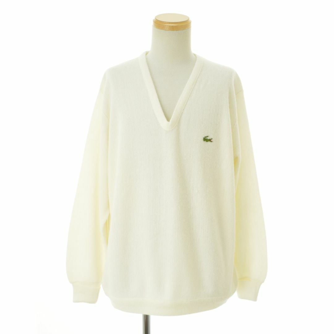 LACOSTE(ラコステ)の【IZODLACOSTE】70s〜80s Vネックアクリル長袖ニットセーター メンズのトップス(ニット/セーター)の商品写真