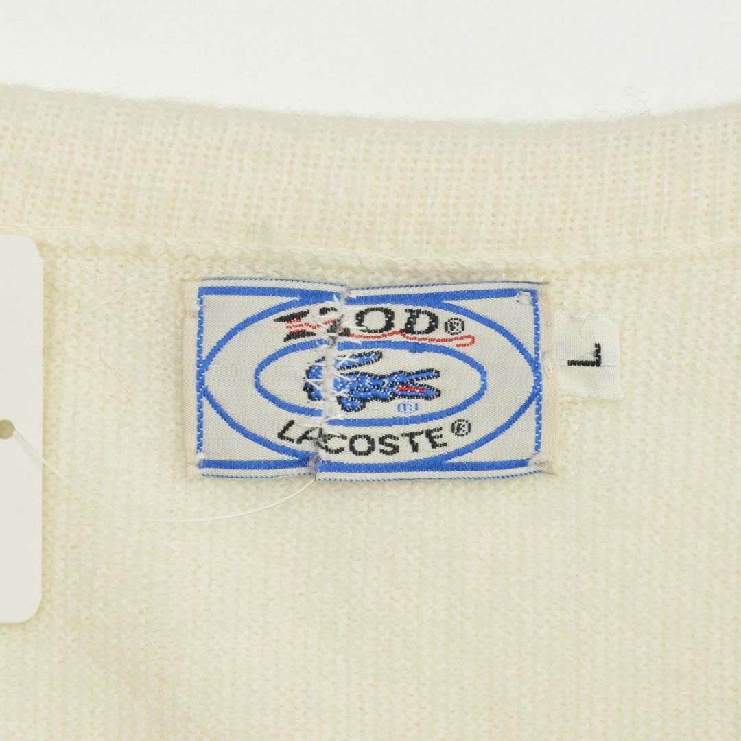 LACOSTE(ラコステ)の【IZODLACOSTE】70s〜80s Vネックアクリル長袖ニットセーター メンズのトップス(ニット/セーター)の商品写真